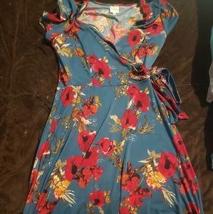Flowery blue dress, size S from Kaileigh
